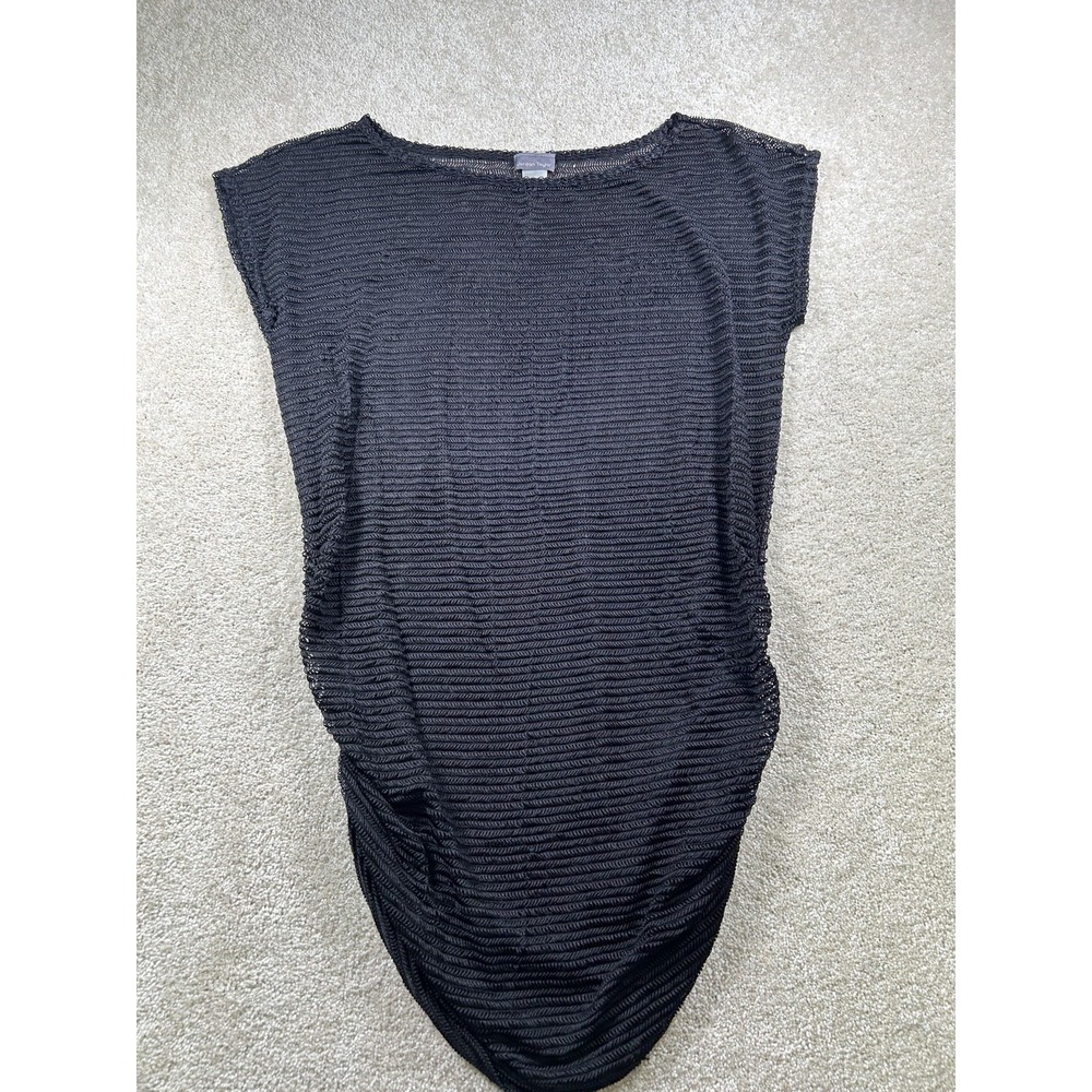 Jordan Taylor Dress Womens Large Black Knit Sheer Cover Up Beach Swimsuit USA